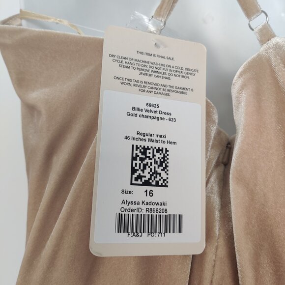 Revelry Women's Maxi Velvet Dress Size 16 Evening Gown Formal Party Prom Y2K - Picture 5 of 9